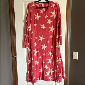 Magnolia Pearl pink star dress 100% cotton